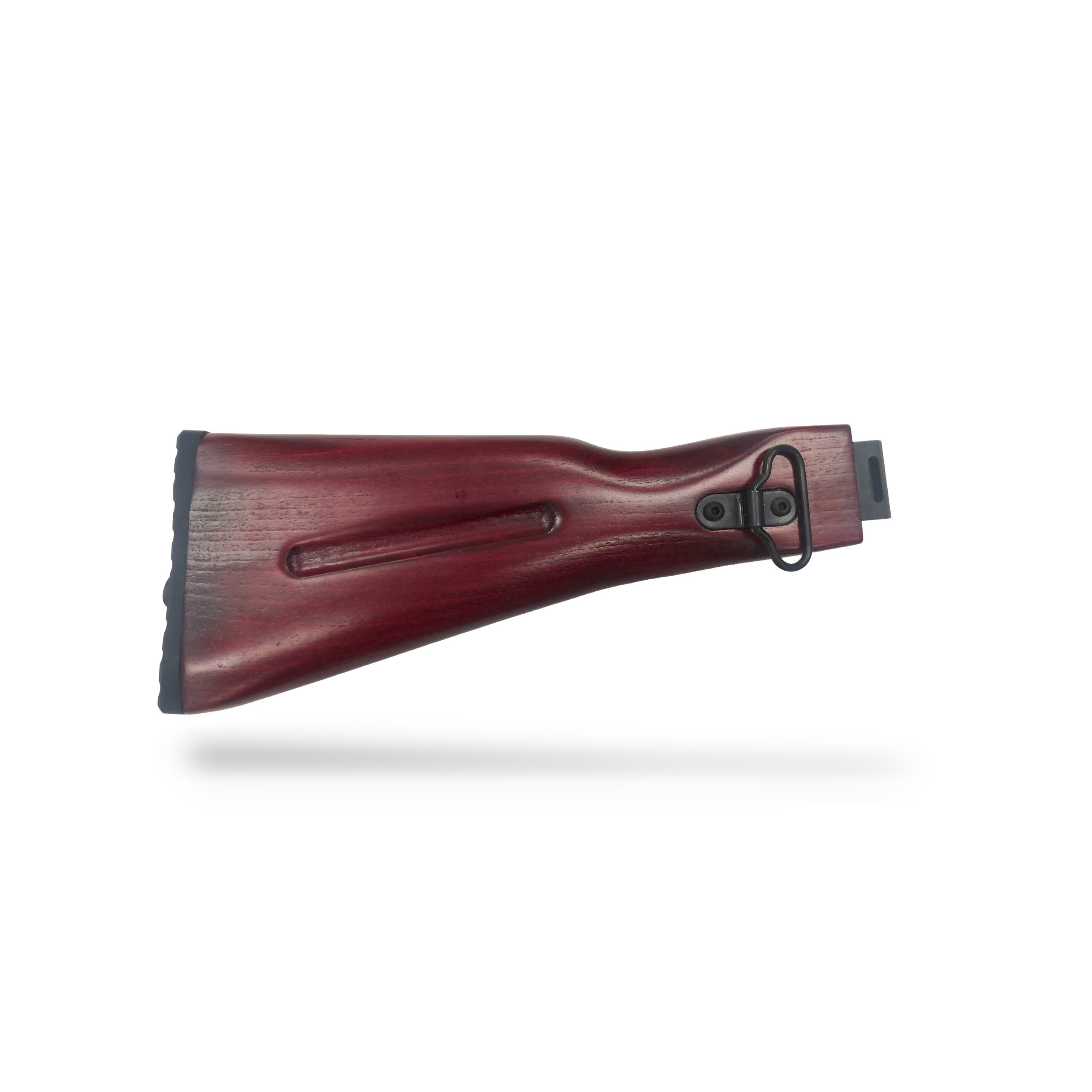 AKM Side-Folding Wood Stock - Russian Red