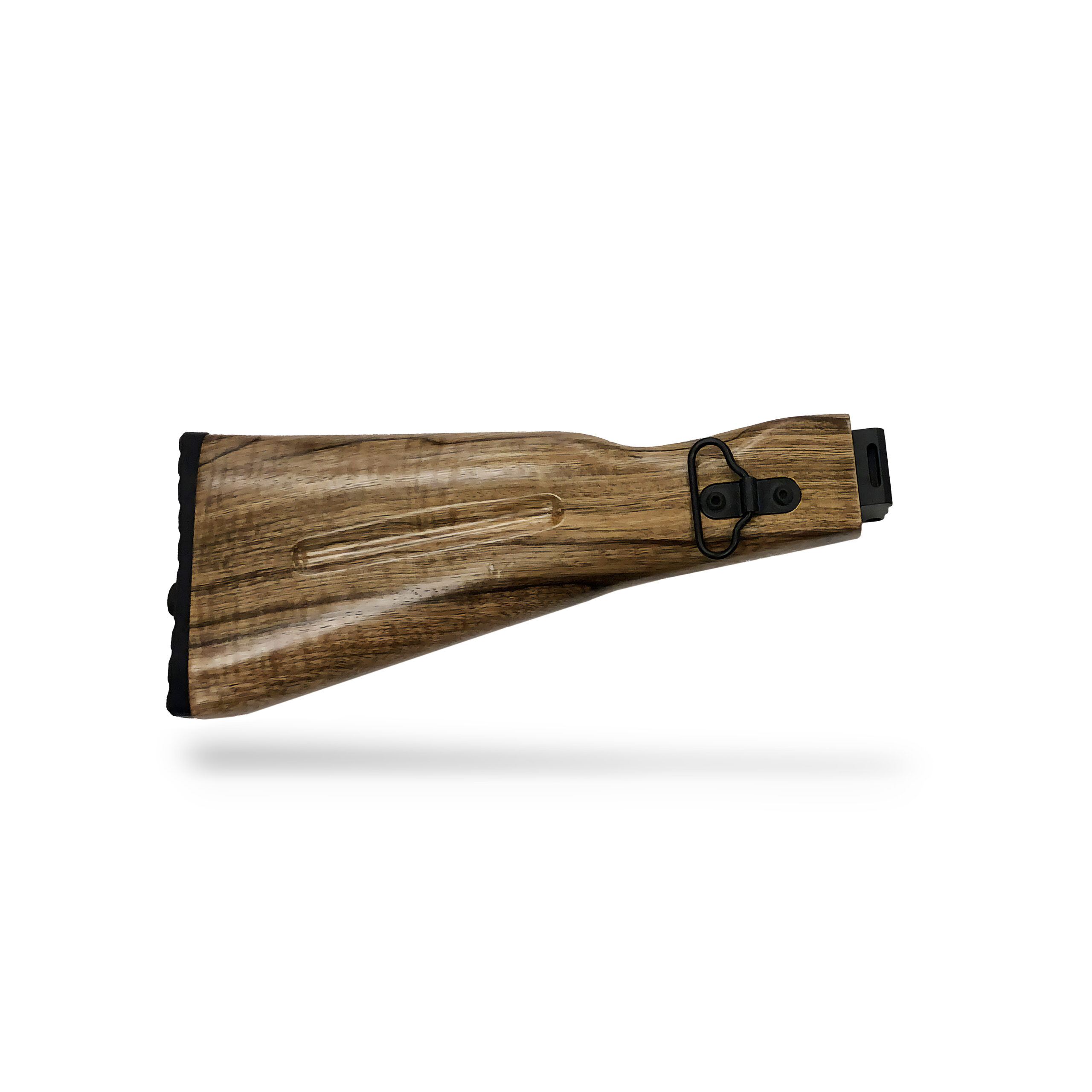 AKM Side-Folding Wood Stock - Exotic Black Limba
